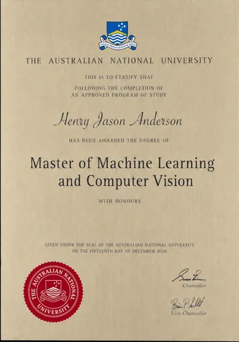 Australian National University: Machine Learning & Computer Vision