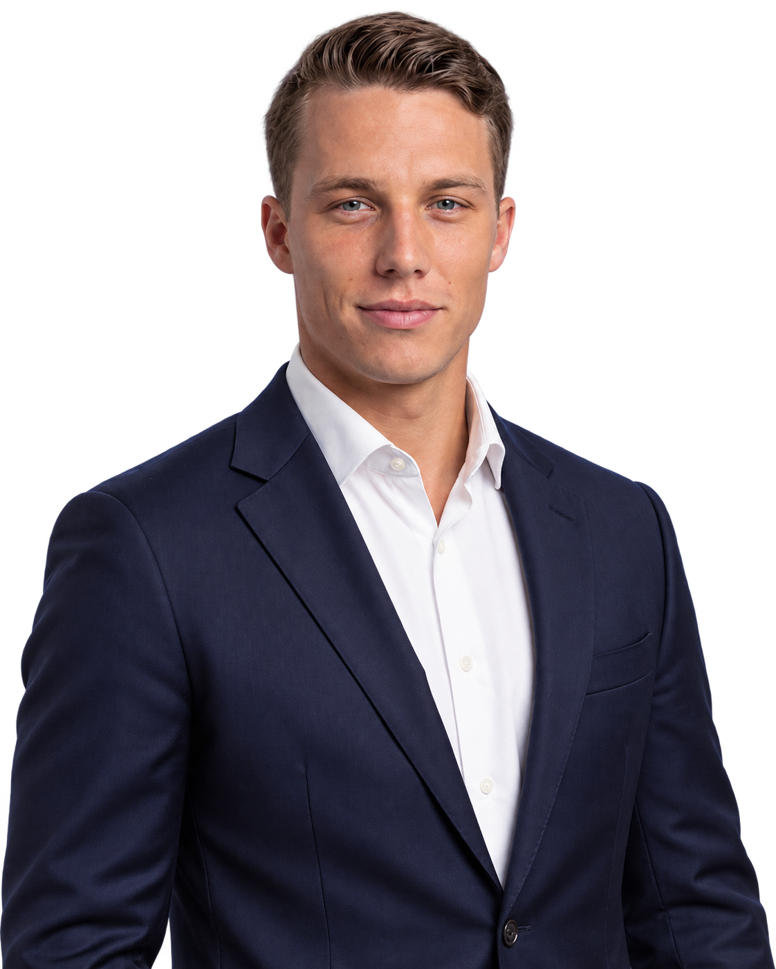 Henry Anderson in a navy suit